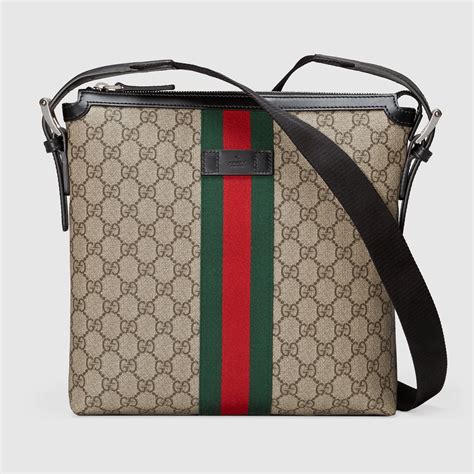 gucci shoulder bag with green stripe mens|Gucci small shoulder bag black.